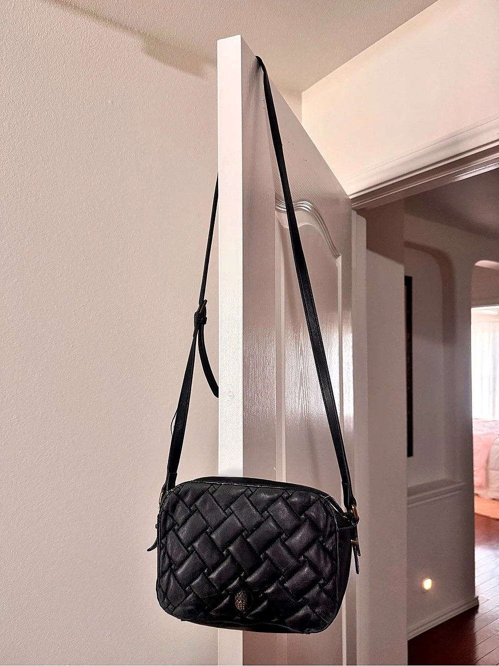 Black Quilted Crossbody Bag Like New